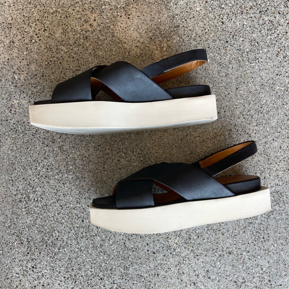 COCLICO Black Leather Sandals - Picture 4 of 5
